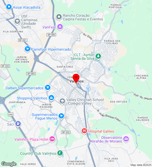 Mapa da localização