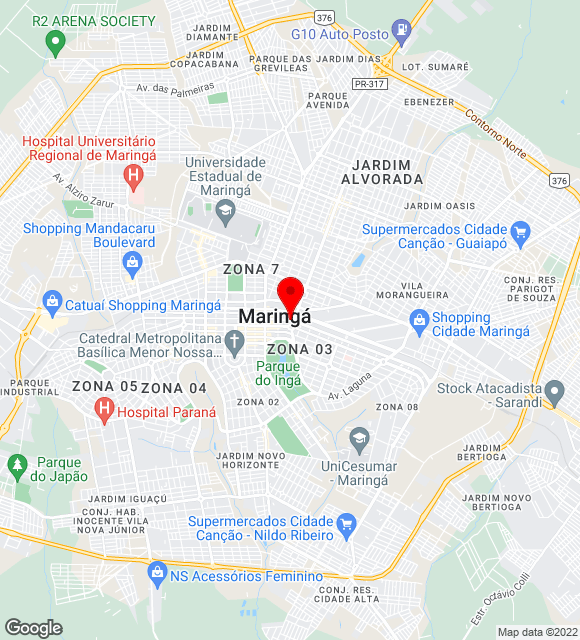 Mapa da localização