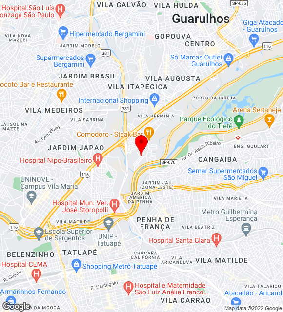 Mapa da localização