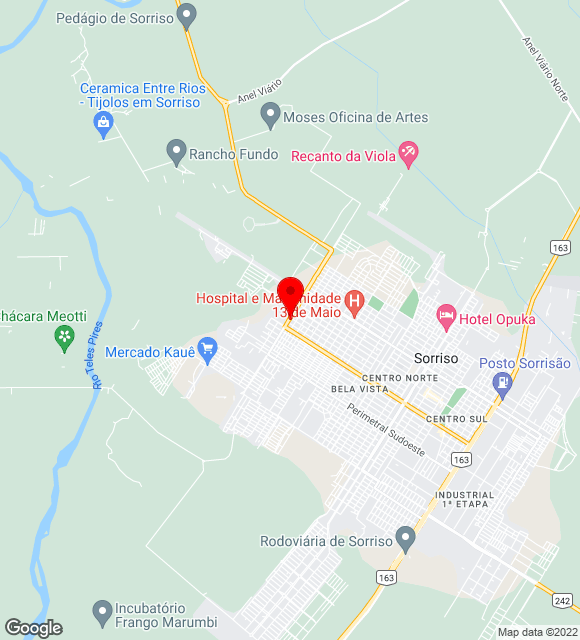 Mapa da localização
