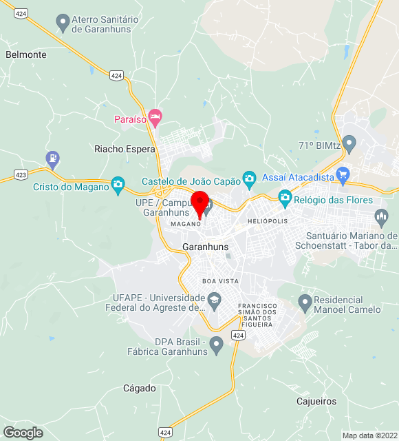 Mapa da localização