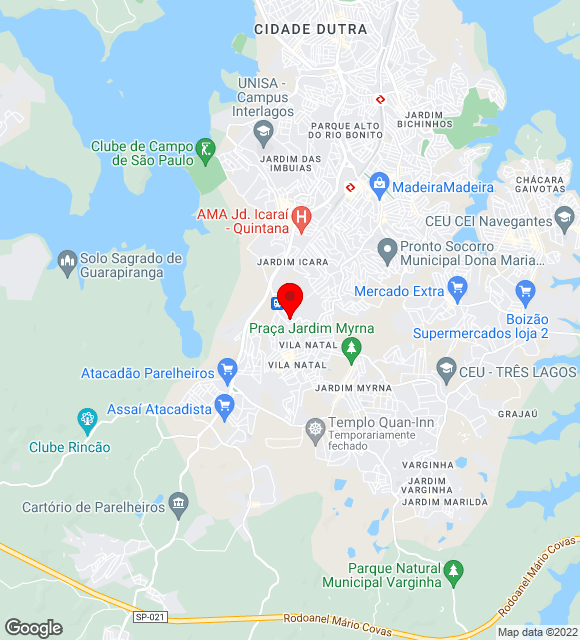 Mapa da localização