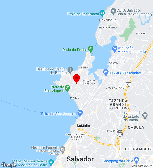 Mapa da localização