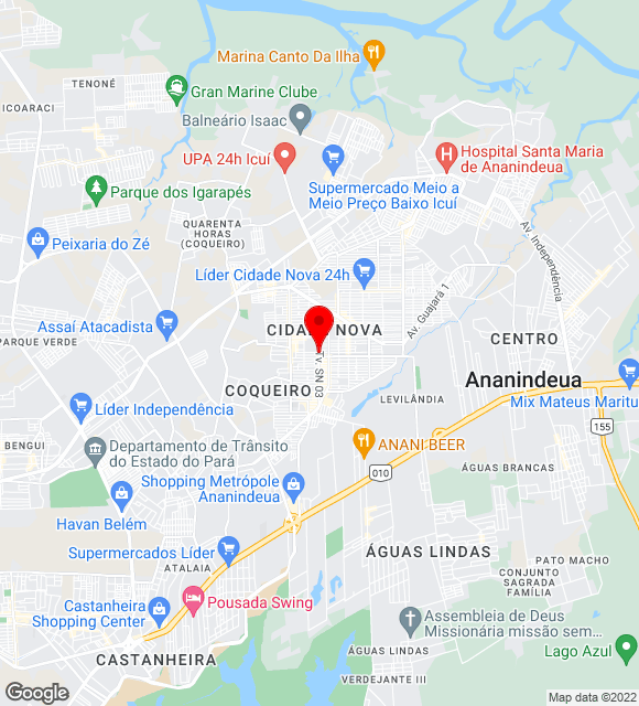 Mapa da localização