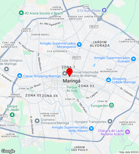 Mapa da localização