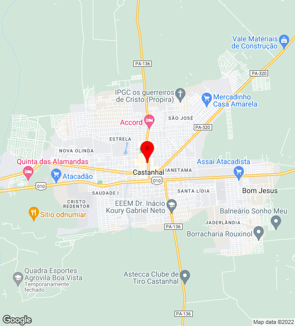 Mapa da localização