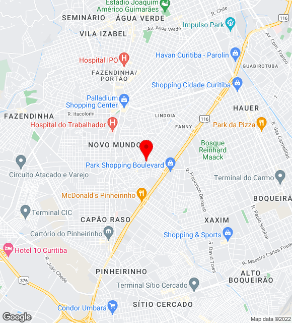 Mapa da localização