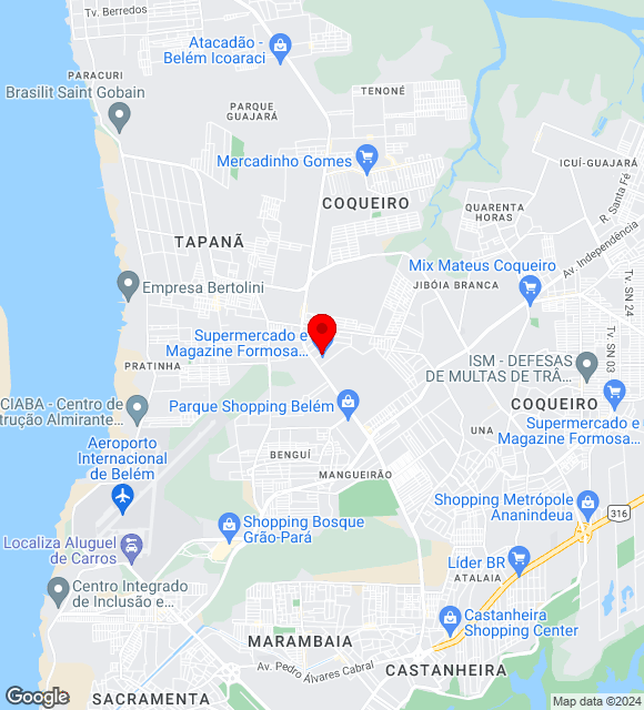 Mapa da localização