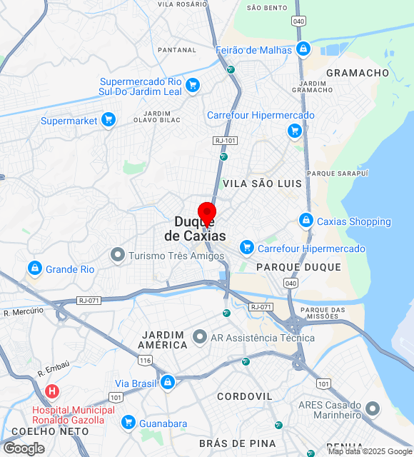 Mapa da localização
