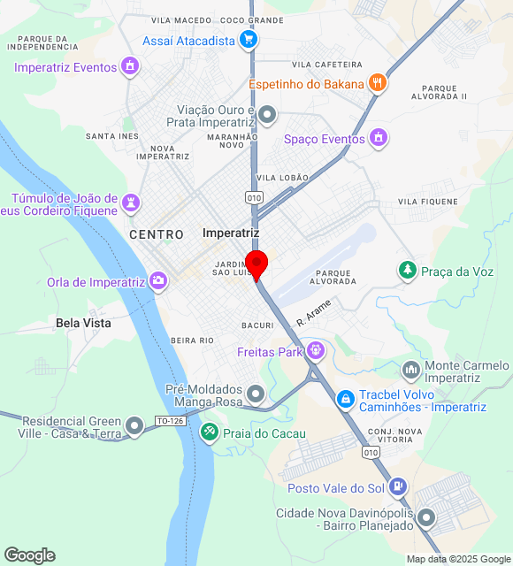 Mapa da localização
