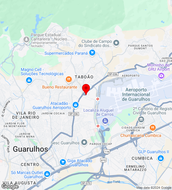 Mapa da localização