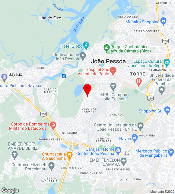 Mapa da localização