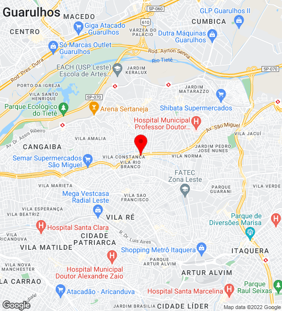 Mapa da localização