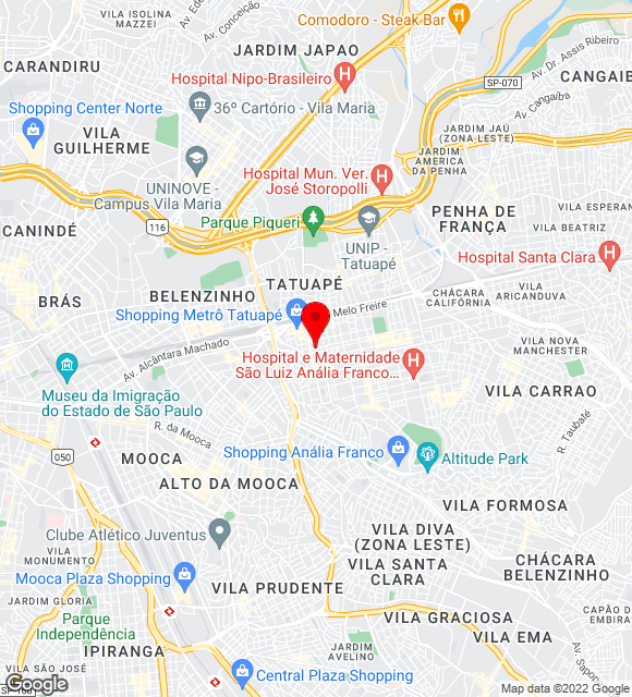 Mapa da localização