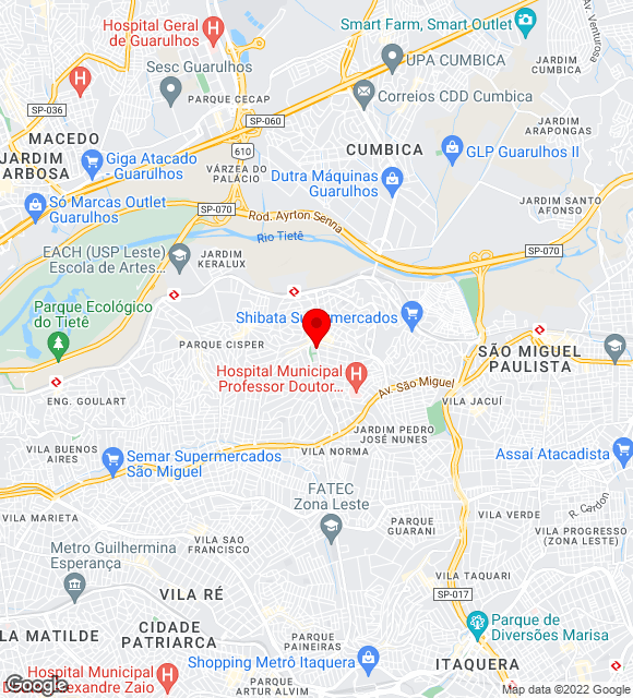 Mapa da localização