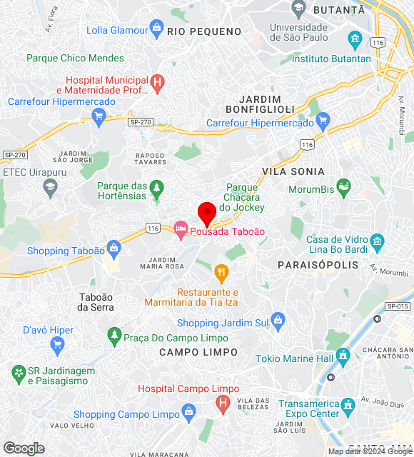 Mapa da localização