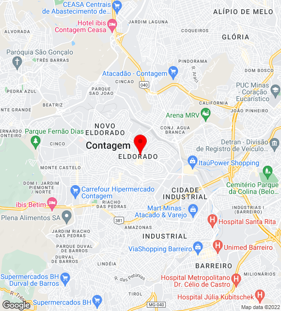 Mapa da localização