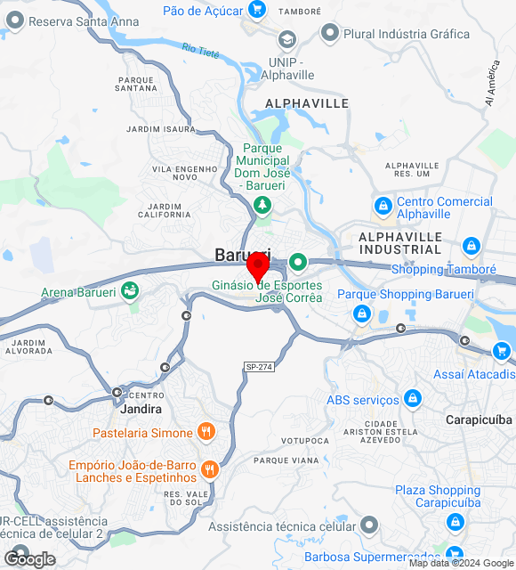 Mapa da localização