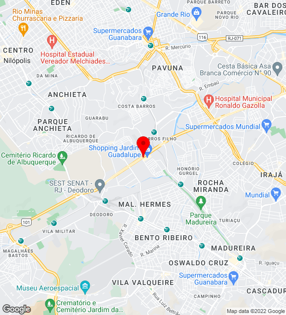Mapa da localização