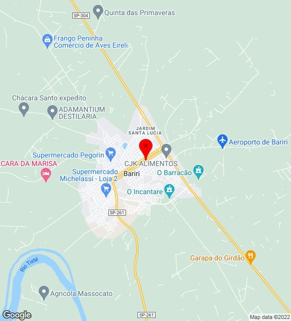 Mapa da localização