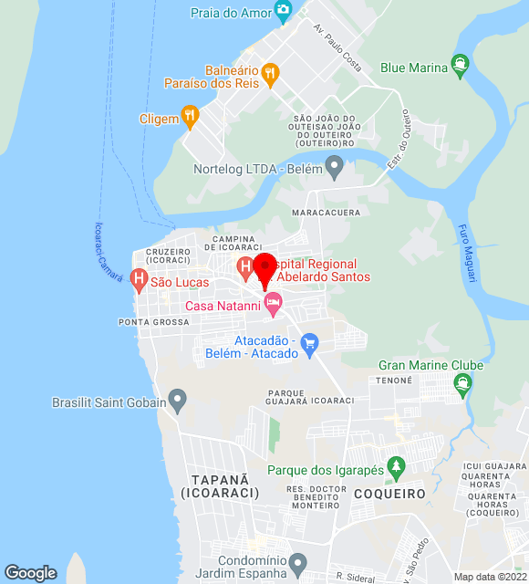 Mapa da localização
