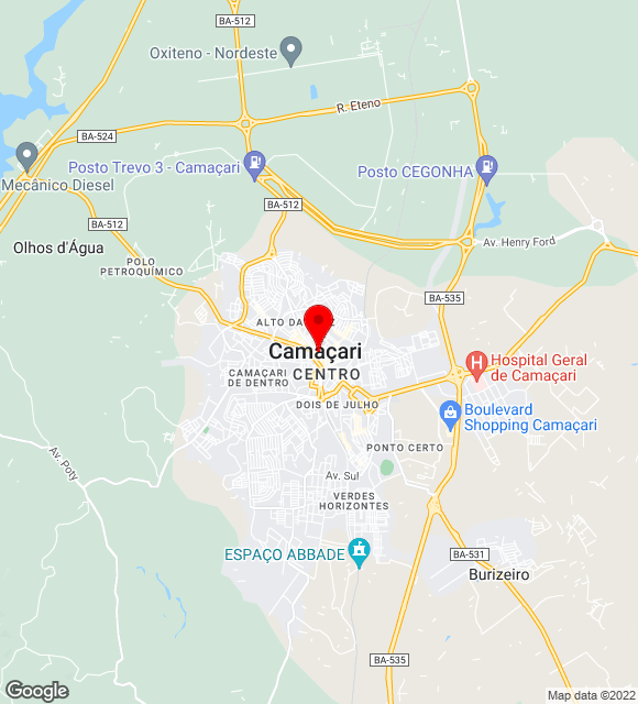 Mapa da localização