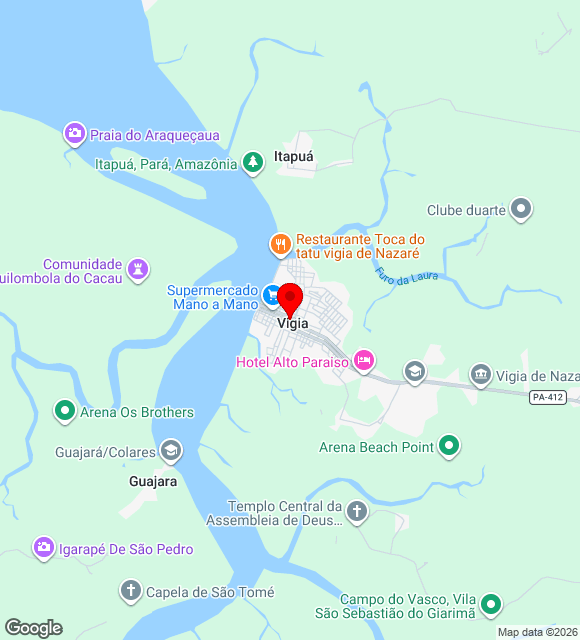Mapa da localização
