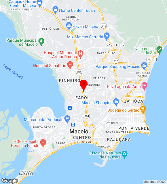 Mapa da localização