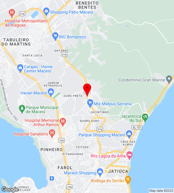 Mapa da localização
