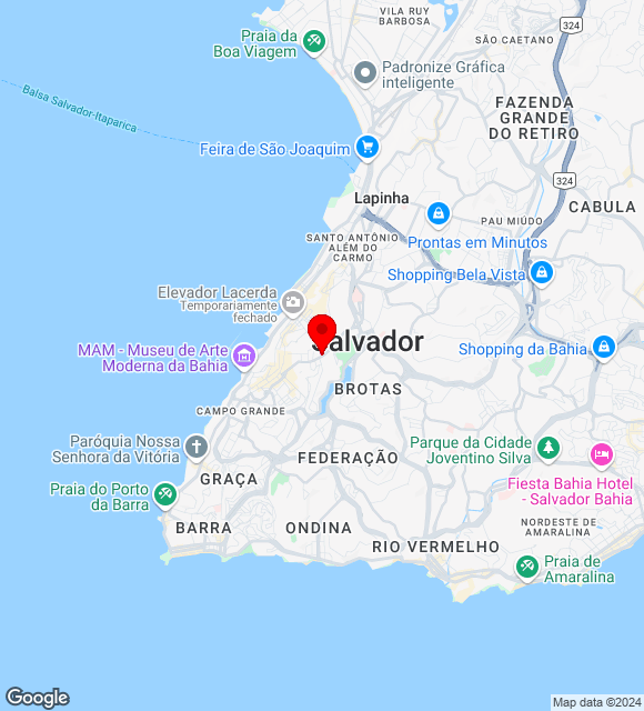 Mapa da localização