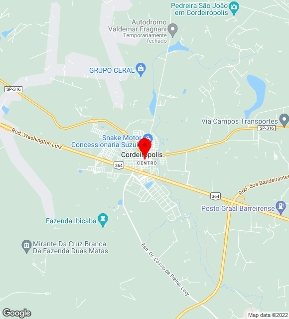 Mapa da localização