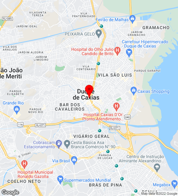 Mapa da localização