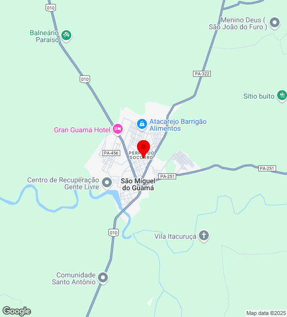 Mapa da localização