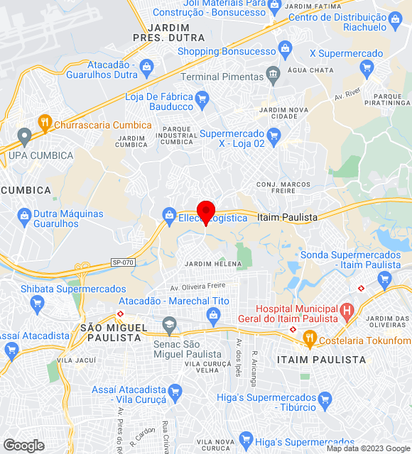 Mapa da localização
