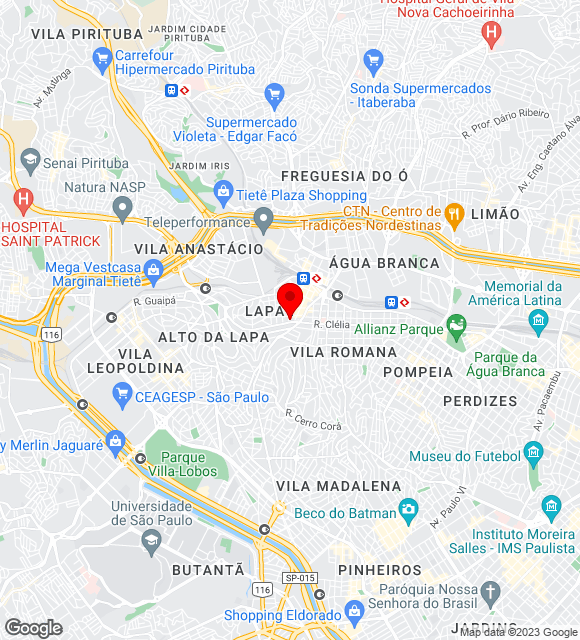 Mapa da localização