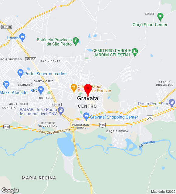 Mapa da localização