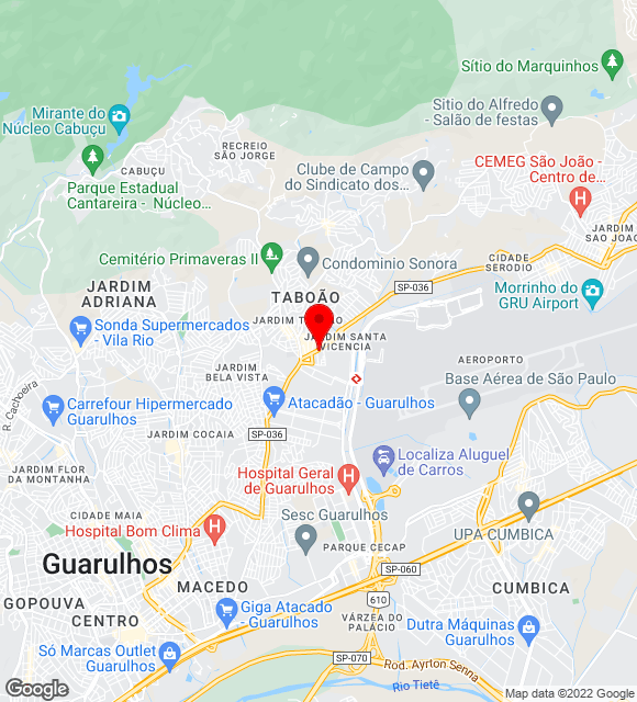 Mapa da localização