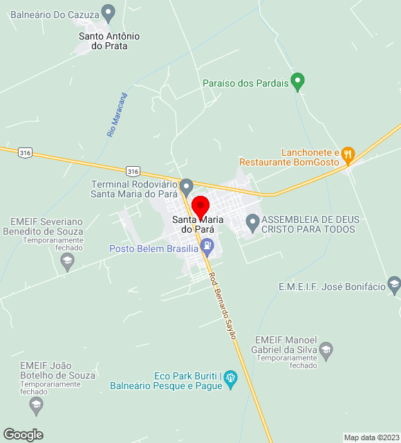 Mapa da localização