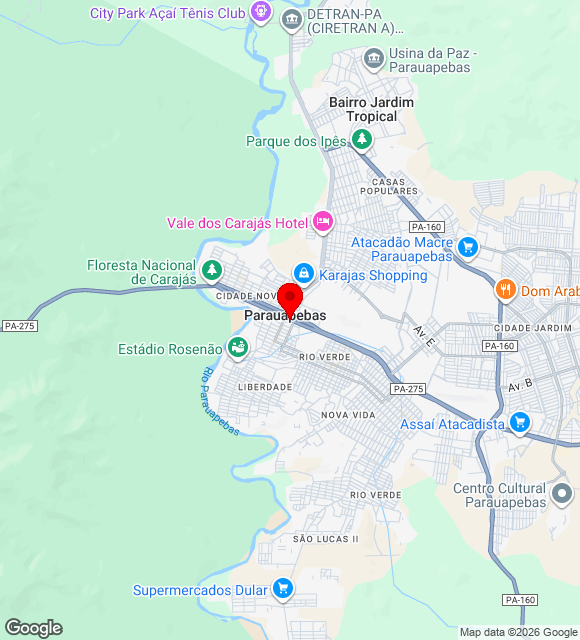 Mapa da localização