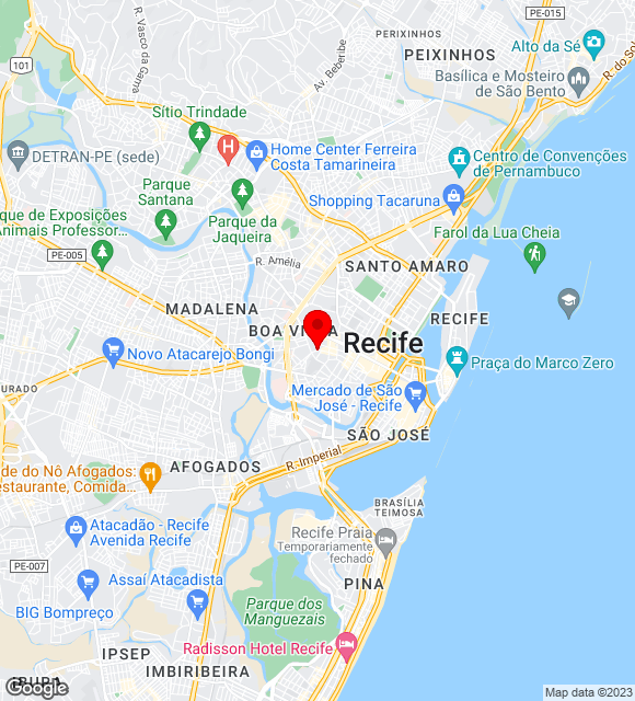Mapa da localização