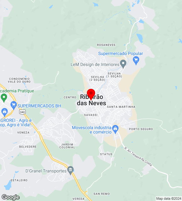Mapa da localização