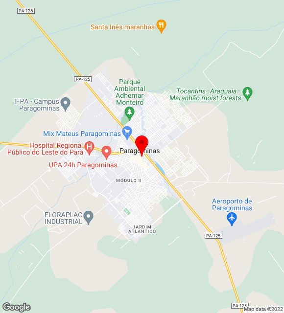 Mapa da localização