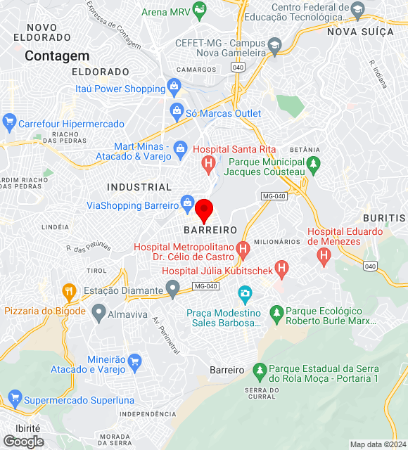 Mapa da localização