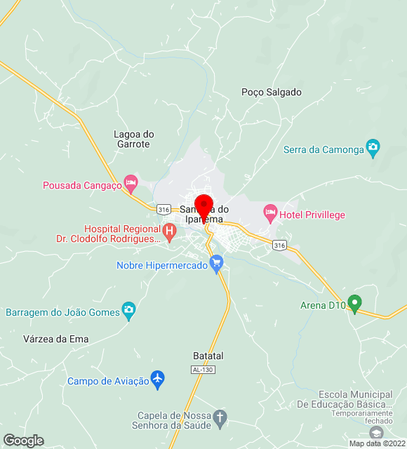 Mapa da localização