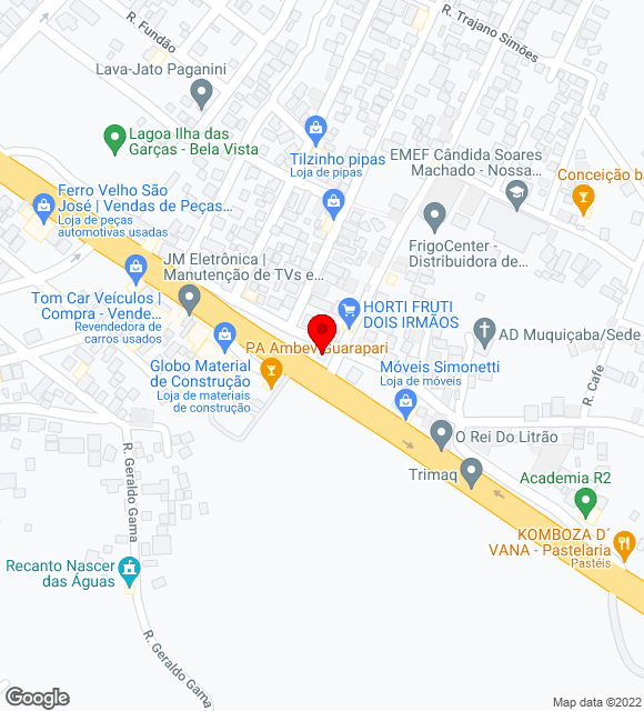 Mapa da localização
