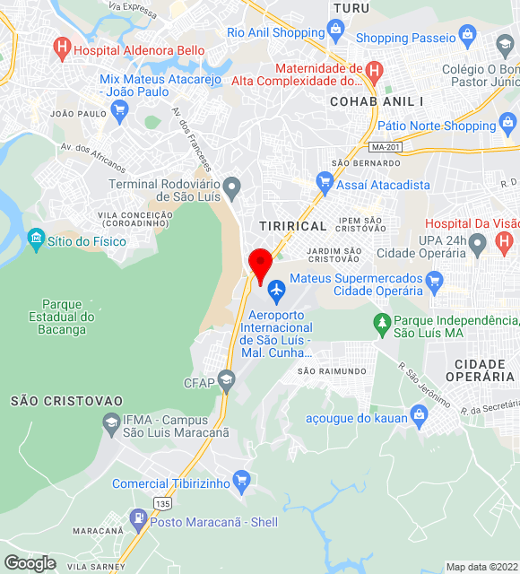 Mapa da localização