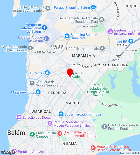 Mapa da localização