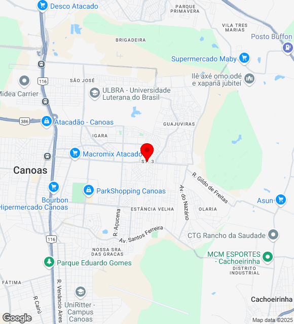 Mapa da localização