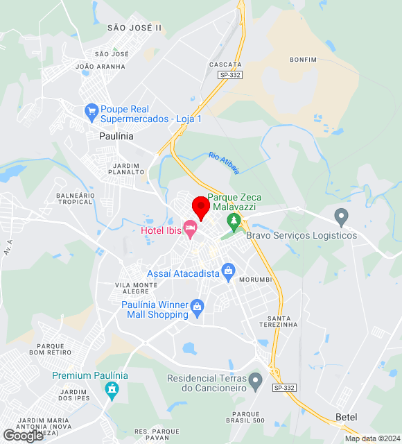 Mapa da localização