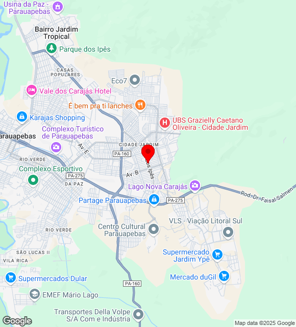 Mapa da localização